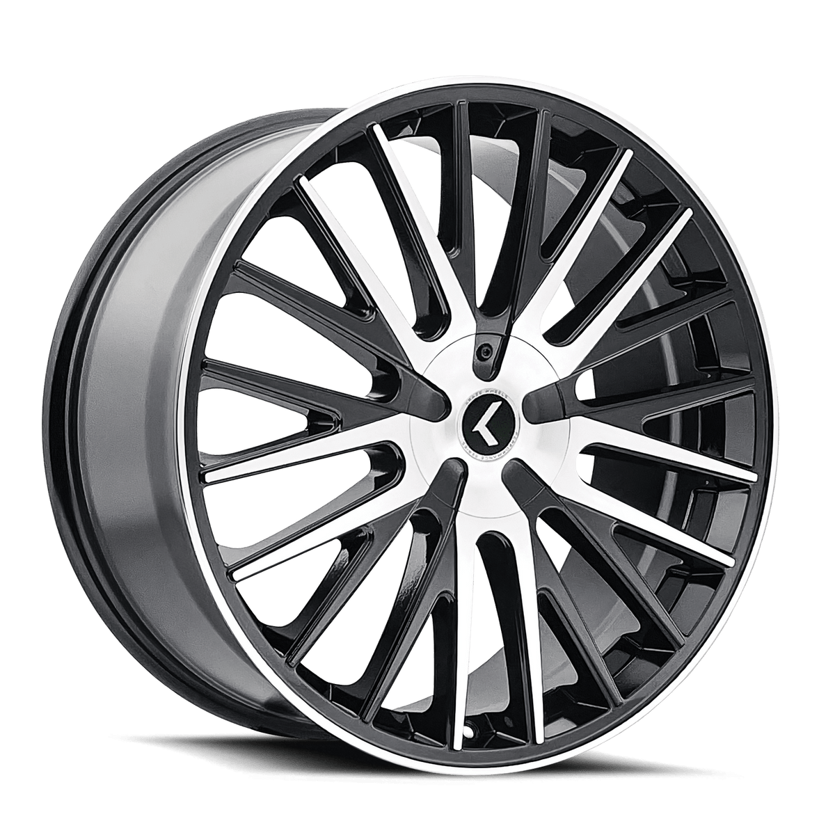 Kraze KR185 Double Down - 22x8.5 38mm 5x100, 5x114.3 Black Machined Wheel | KR185-22803BM38