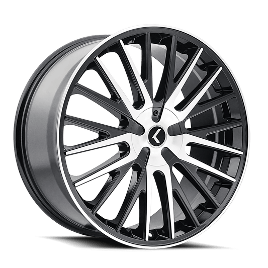 Kraze KR185 Double Down - 22x8.5 38mm 5x105, 5x114.3 Black Machined Wheel | KR185-22804BM38