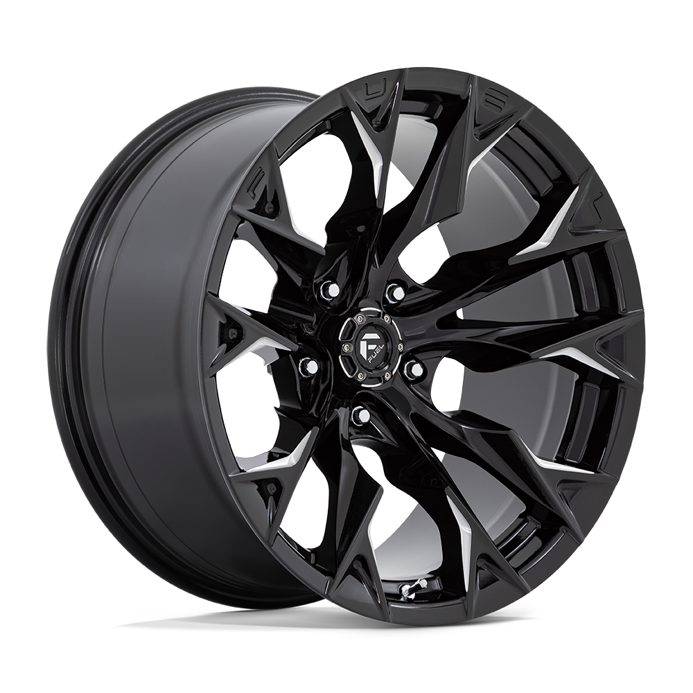 Fuel 1PC D803 FLAME 22X12 -44 5X127 GLOSS BLACK MILLED