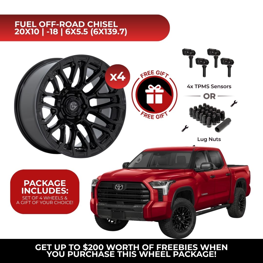 Fuel FC899 Chisel 20x10 6x139.7 4pcs | Fits Toyota Tundra | Free TPMS Sensors or Lug Nuts