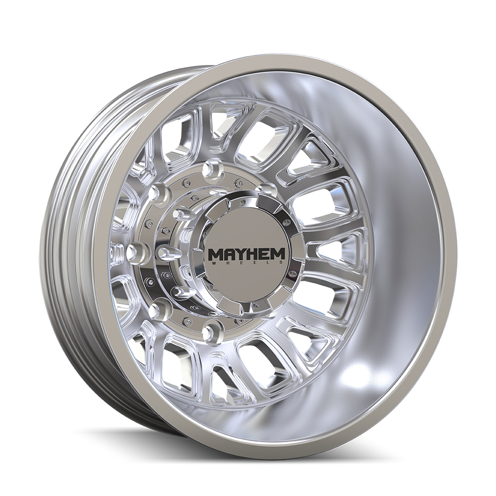 Mayhem 8107D Cogent Dually - 17x6.5 -142mm 8x200 Polished Wheel | 8107D-7677RP