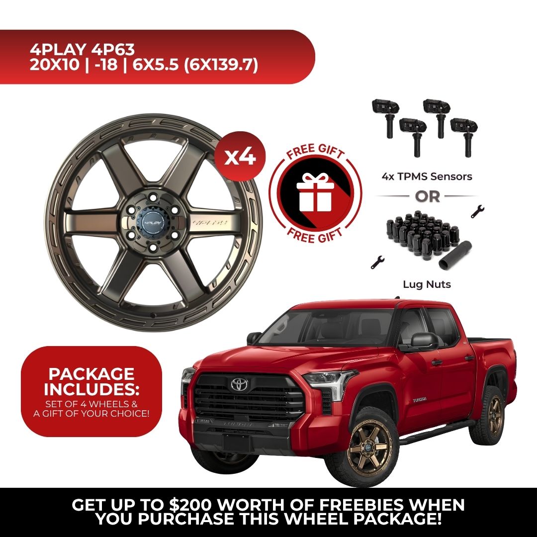 4Play 4P63 20x10 6x139.7 Bronze 4pcs | Fits Toyota Tundra | Free TPMS Sensors or Lug Nuts