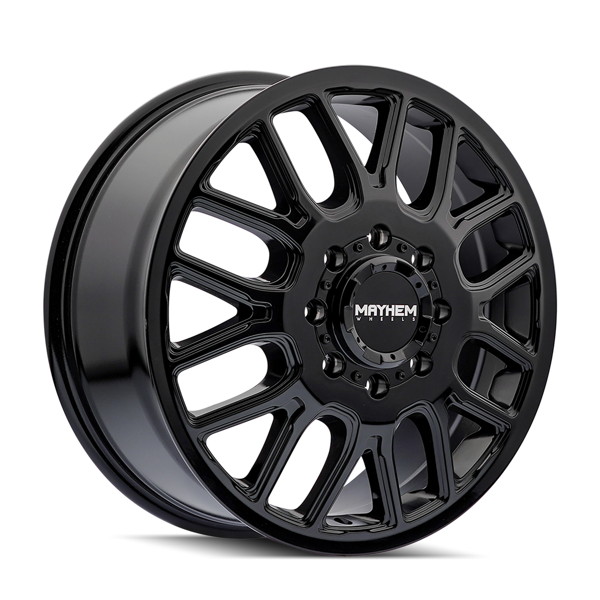 Mayhem 8107D Cogent Dually - 20x8.25 115mm 8x200 Gloss Black Wheel | 8107D-2877BF115