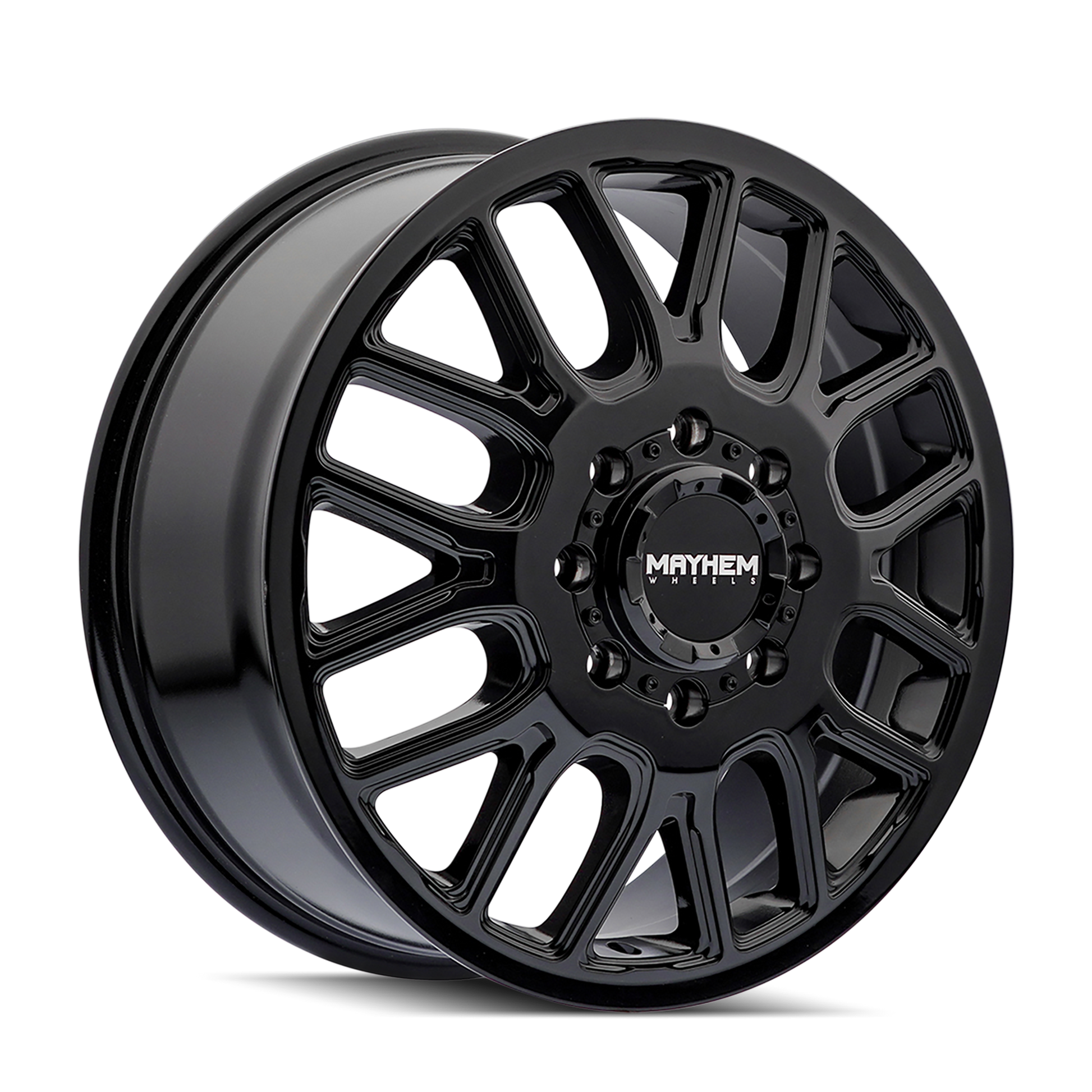 Mayhem 8107D Cogent Dually - 17x6.5 125mm 8x165.1 Gloss Black Wheel | 8107D-7681BF