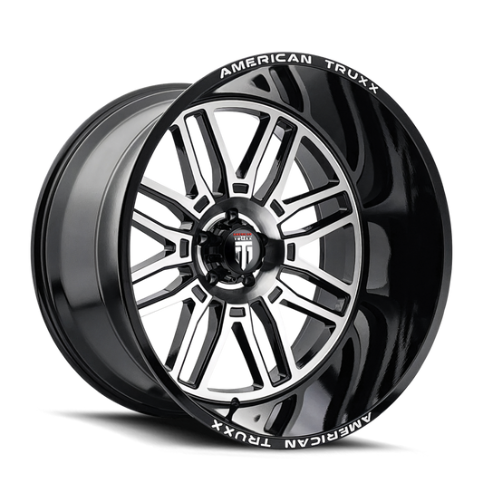 American Truxx AT1915 Restless - 24x14 -76mm 6x135 Gloss Black Milled Wheel | AT1915-24436BM