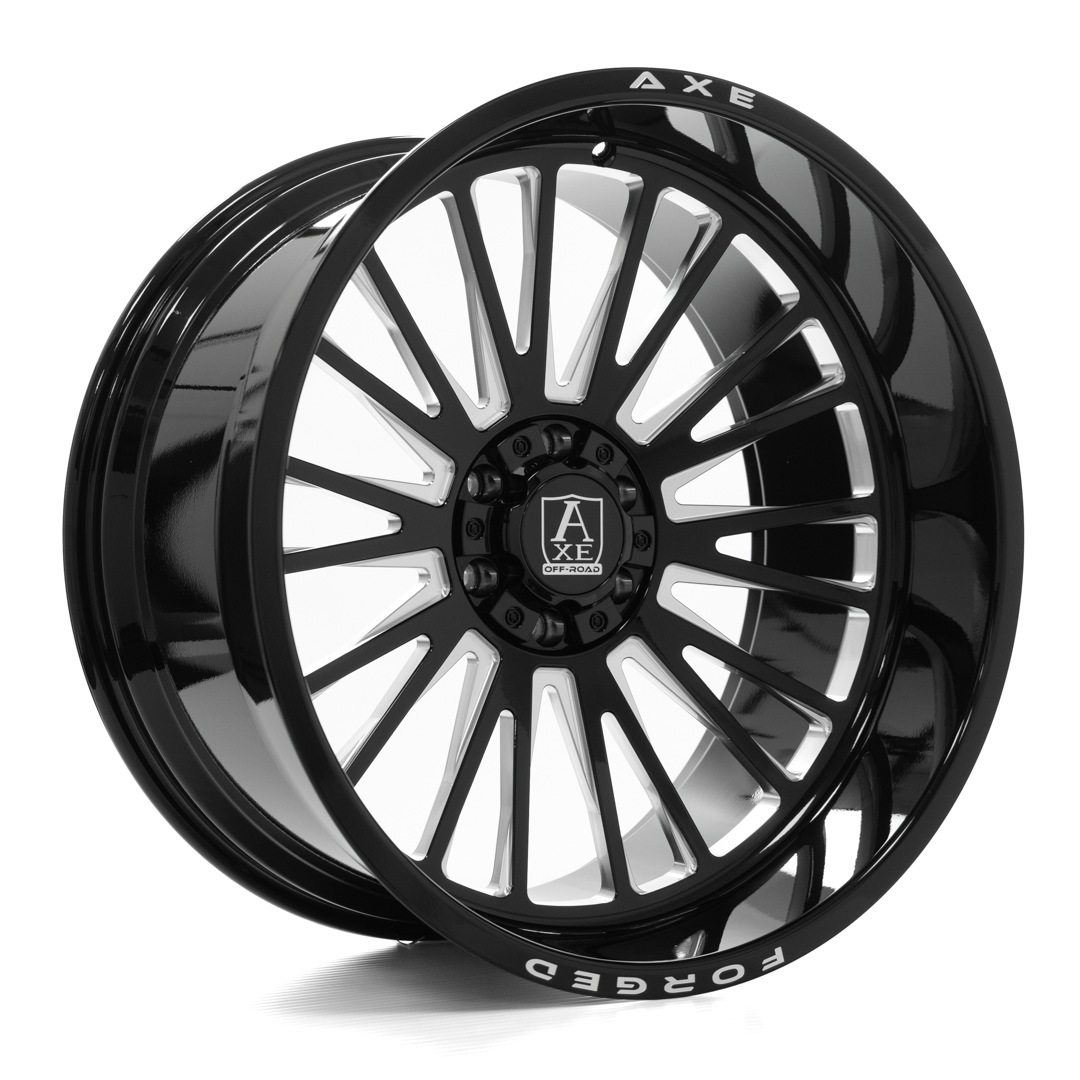 AXE AF7 Forged 26x14 -76 8x165.1 GLOSS BLACK MILLED