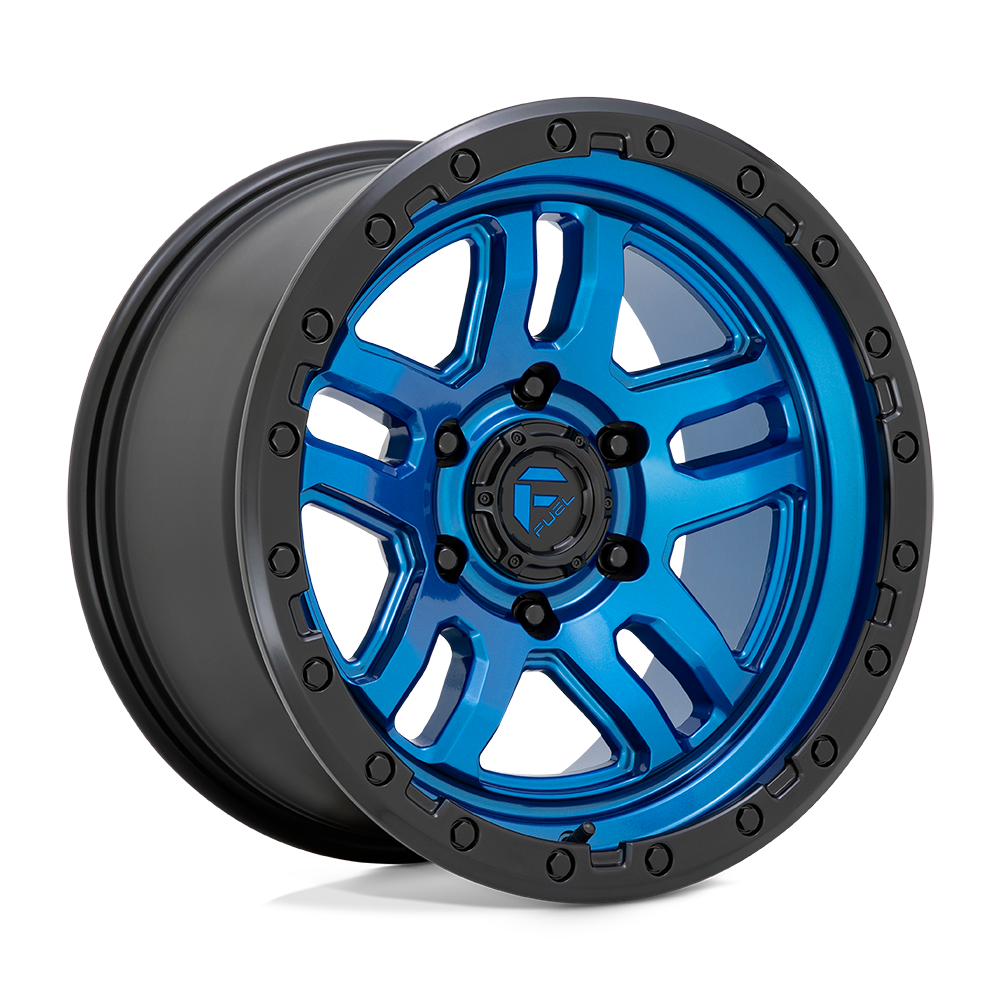 Fuel 1Pc D790 AMMO - 20x10 -18mm 6x135 BLUE W/ BLACK LIP Wheel | D79020008947