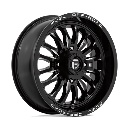 FUEL UTV D821 ARC UTV 20X7 13 4X156 GLOSS BLACK MILLED