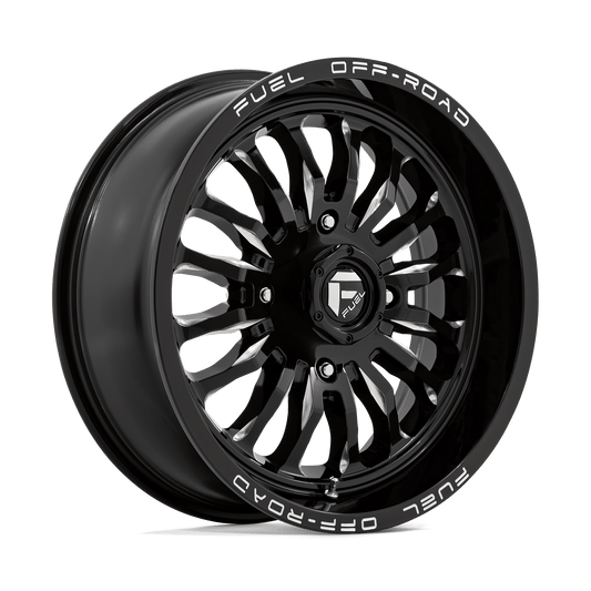 FUEL UTV D821 ARC UTV 20X7 13 4X156 GLOSS BLACK MILLED