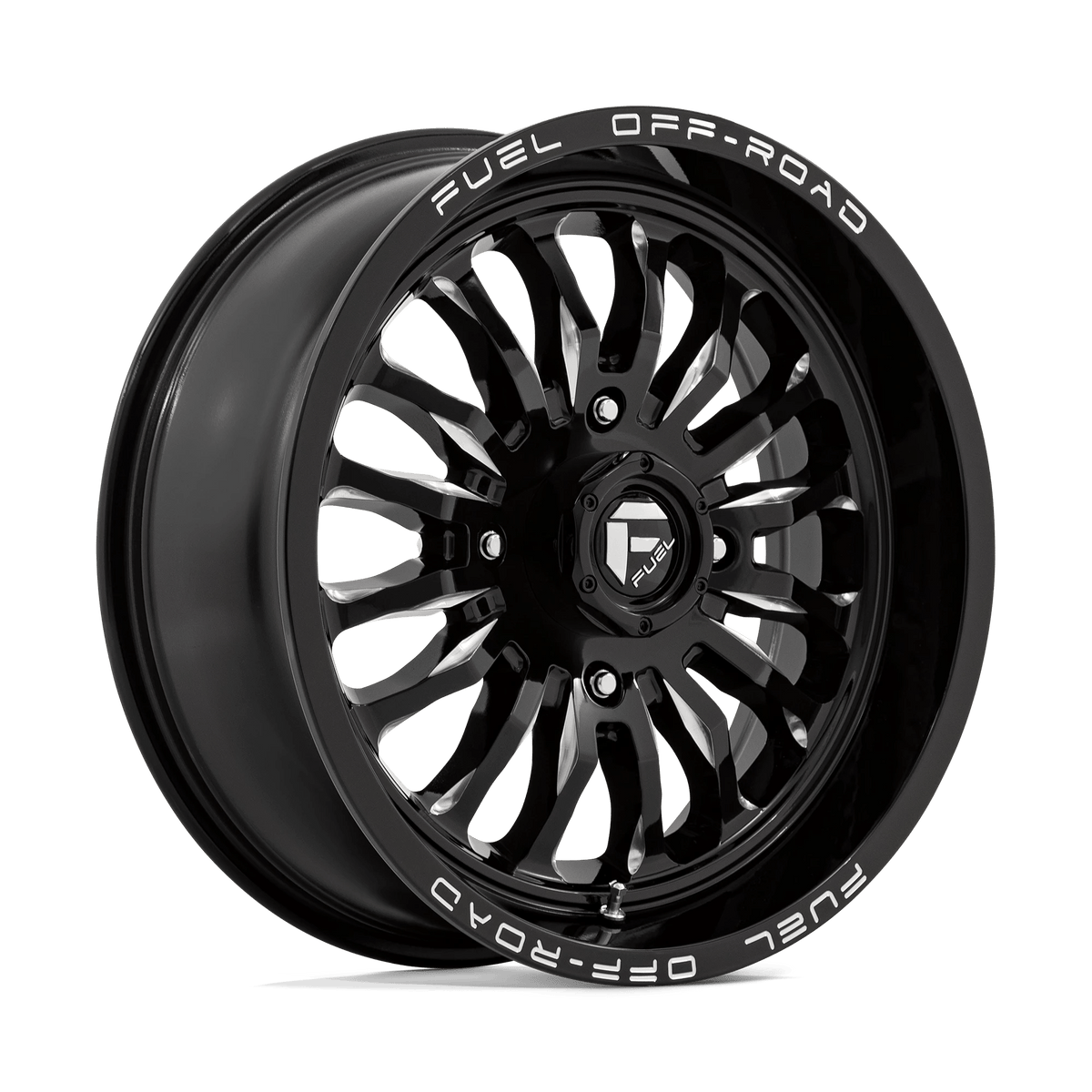 FUEL UTV D821 ARC UTV 18X7 13 4X156 GLOSS BLACK MILLED