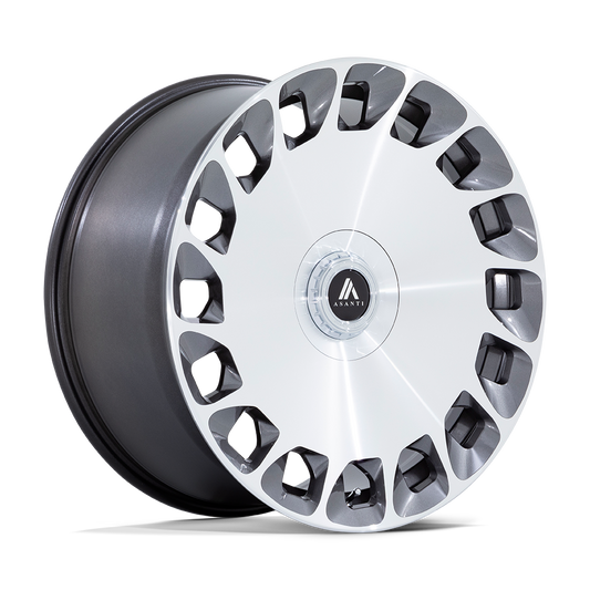 ASANTI BLACK ABL-45 ARISTOCRAT 20X10.5 18 BLANK GLOSS PLATINUM WITH BRIGHT MACHINED FACE