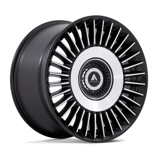 ASANTI BLACK ABL-40 TIARA 20X10.5 40 5X112/5X114.3 SATIN BLACK WITH BRIGHT MACHINED FACE