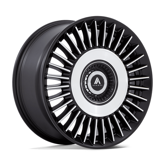 ASANTI BLACK ABL-40 TIARA 20X10.5 45 5X108/5X112 SATIN BLACK WITH BRIGHT MACHINED FACE