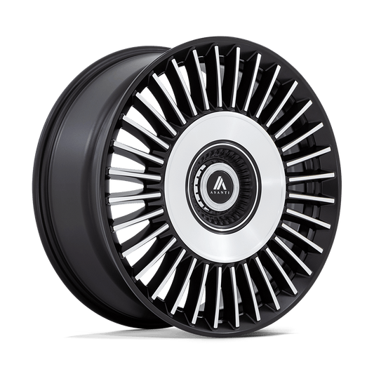 ASANTI BLACK ABL-40 TIARA 22X9 15 5X115/5X120 SATIN BLACK WITH BRIGHT MACHINED FACE