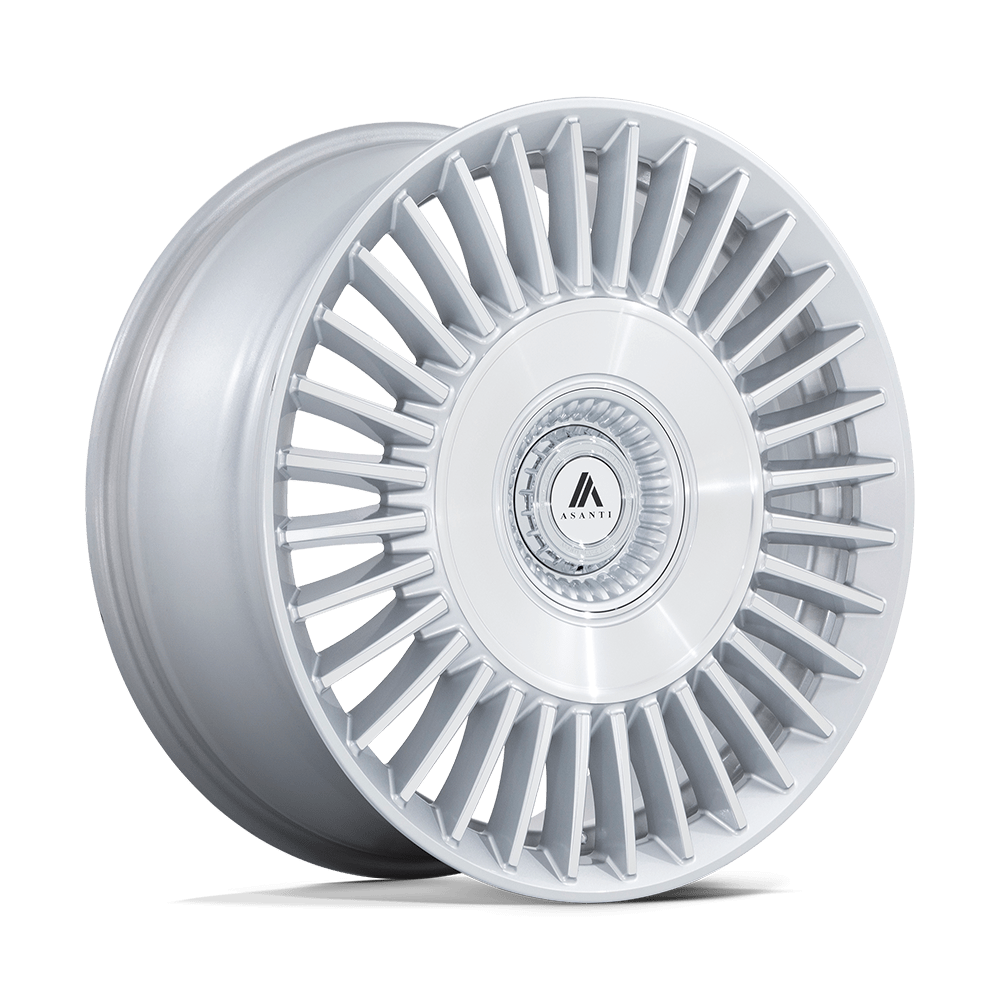 ASANTI BLACK ABL-40 TIARA 22X9 27 5X112/5X120 GLOSS SILVER WITH BRIGHT MACHINED FACE
