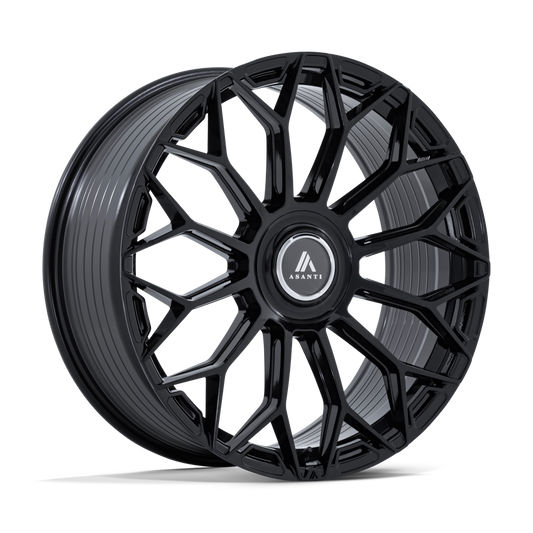 Asanti Black AB051 ENVOY - 20x10.5 38mm 5x112, 5x120 Gloss Black Wheel | AB051BX20055N38