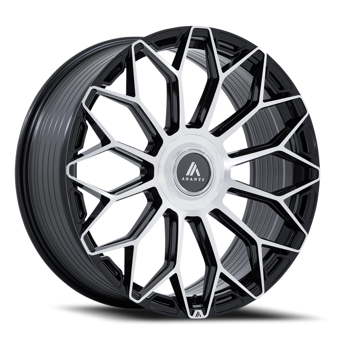 Asanti Black AB051 ENVOY - 20x10.5 40mm 5x112, 5x114.3 Gloss Black Machined Wheel | AB051BD20054640