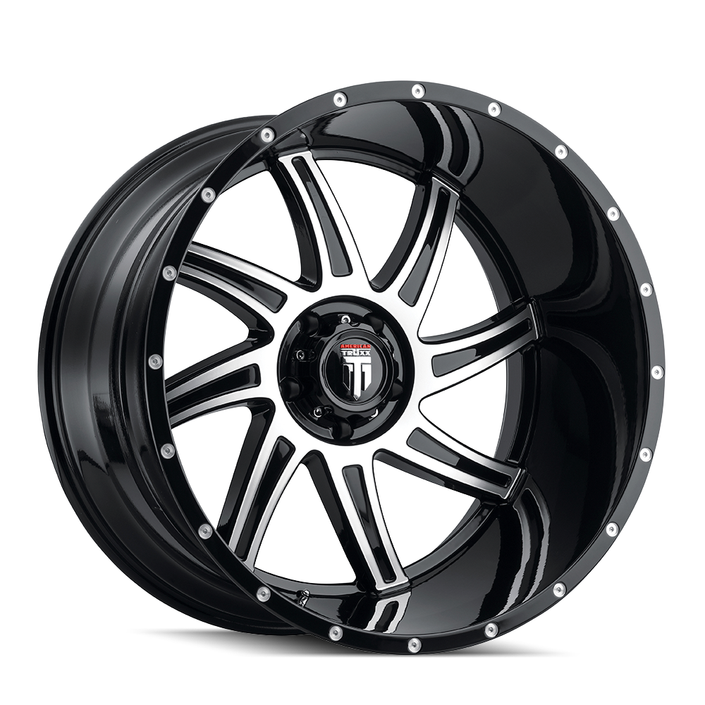 AMERICAN TRUXX VORTEX AT162 22x12 -44 6x135 BLACK/MACHINED