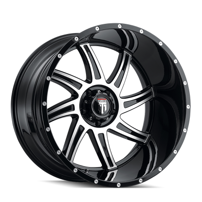 AMERICAN TRUXX VORTEX AT162 24x14 -76 6x135 BLACK/MACHINED