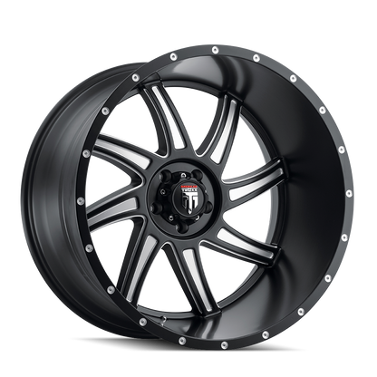 AMERICAN TRUXX VORTEX AT162 24x14 -76 8x165.1 BLACK/MILLED