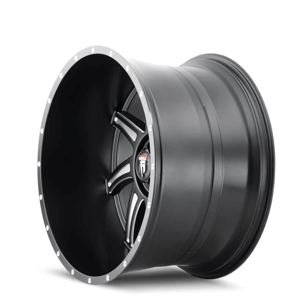 AMERICAN TRUXX VORTEX AT162 24x14 -76 8x165.1 BLACK/MILLED