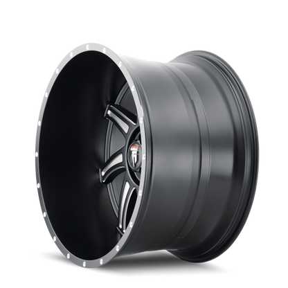 AMERICAN TRUXX VORTEX AT162 24x14 -76 8x165.1 BLACK/MILLED