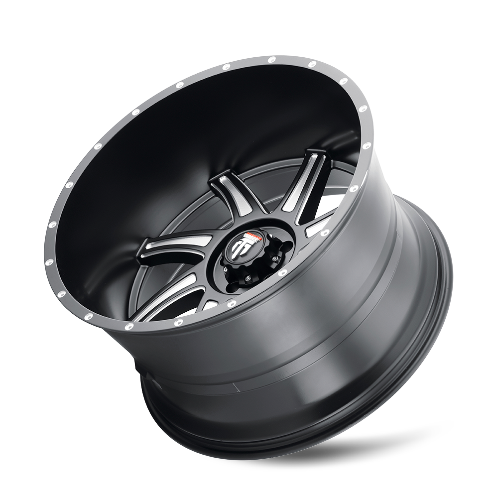 AMERICAN TRUXX VORTEX AT162 24x14 -76 8x165.1 BLACK/MILLED