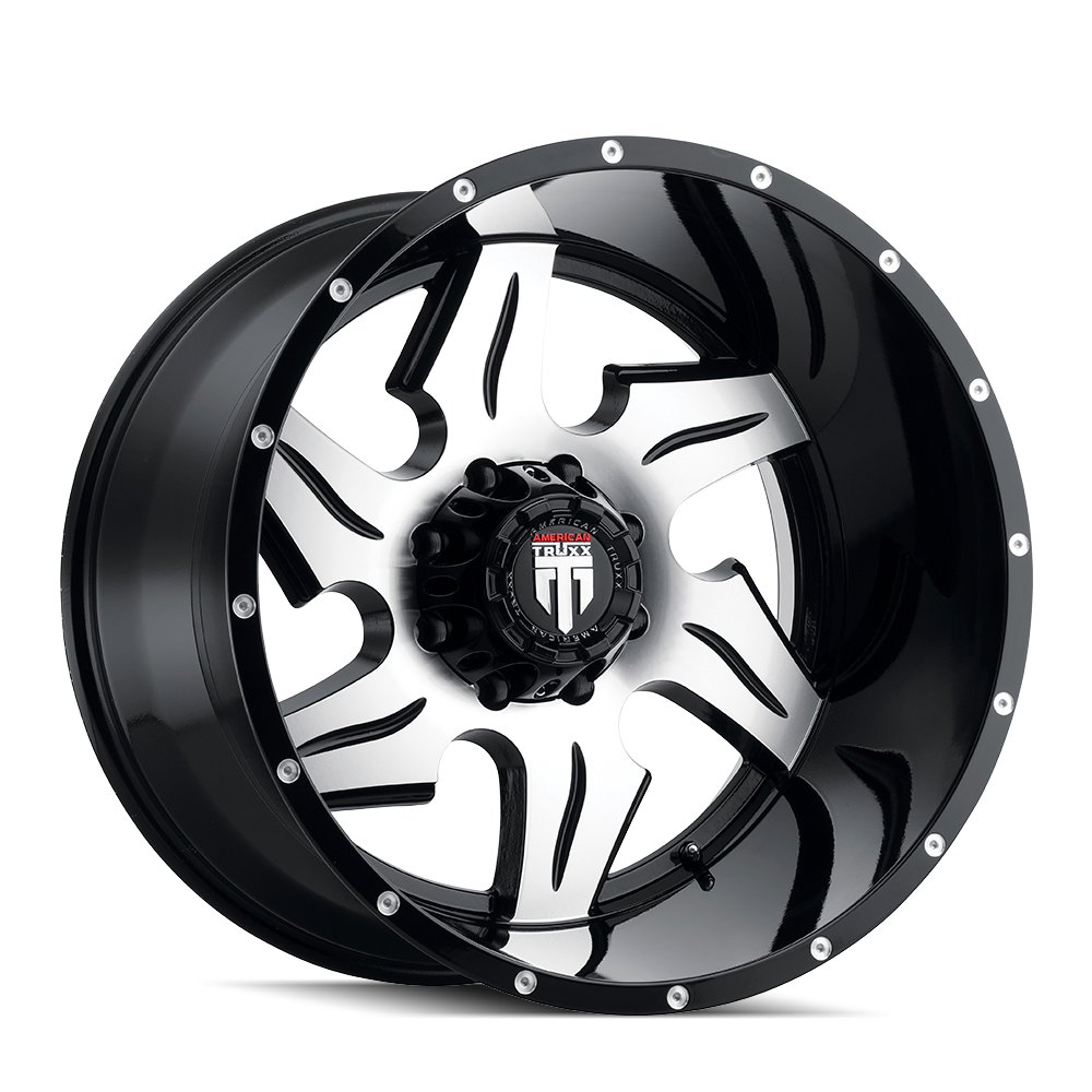 AMERICAN TRUXX NINJA AT163 22x14 -76 6x135 BLACK/MACHINED