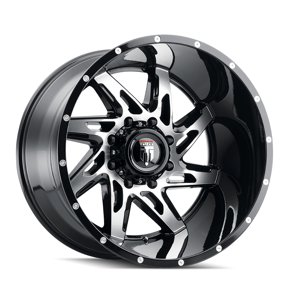 AMERICAN TRUXX SPYDER AT183 22x14 -76 5x127 BLACK/MACHINED