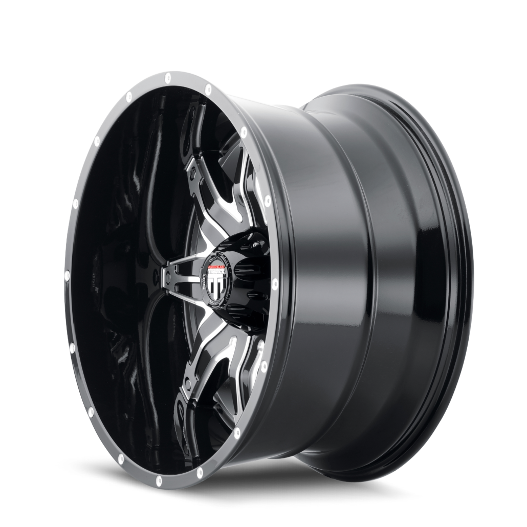 AMERICAN TRUXX LONESTAR AT185 22x12 -44 5x150 BLACK/MACHINED
