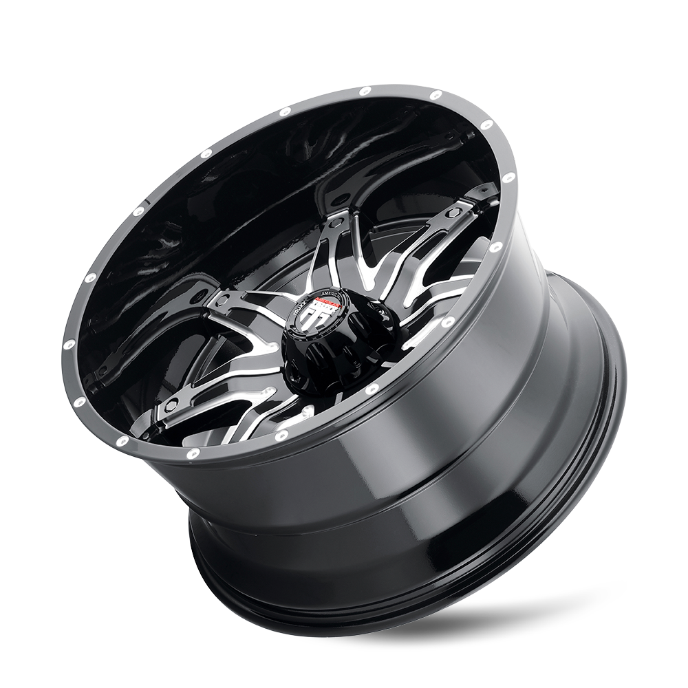 AMERICAN TRUXX LONESTAR AT185 22x12 -44 5x127 BLACK/MACHINED