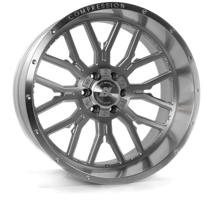 AXE Compression Forged Off-Road AX6.1 24x12 -44 8x170 Silver Brush Milled