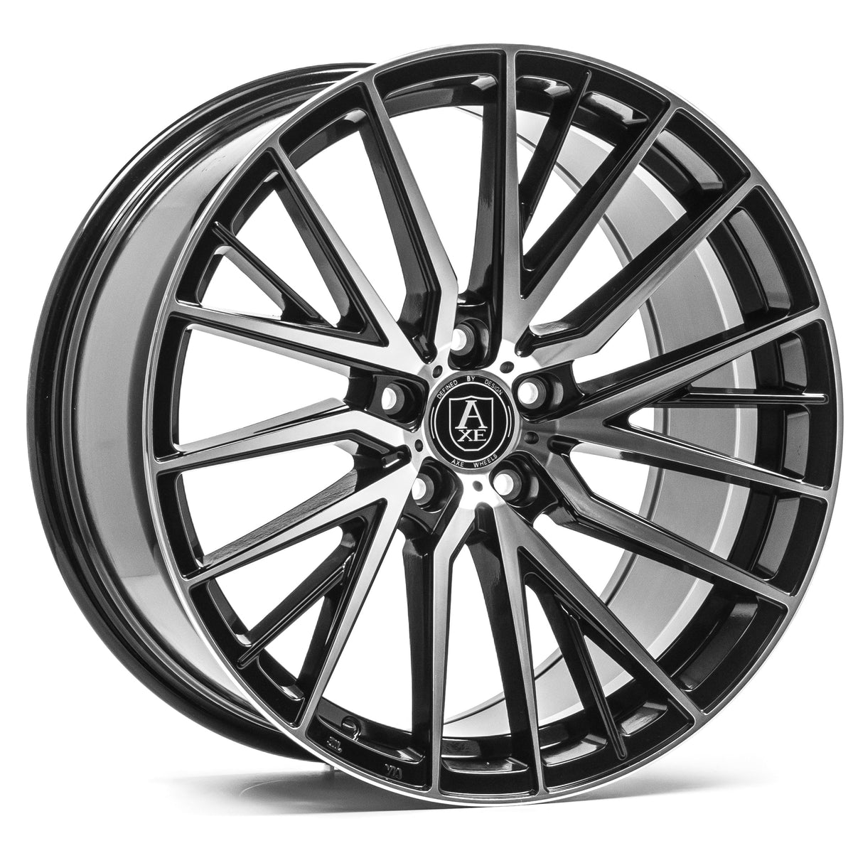 AXE EX40 22x9 35 5x130 BLACK AND POLISHED FACE