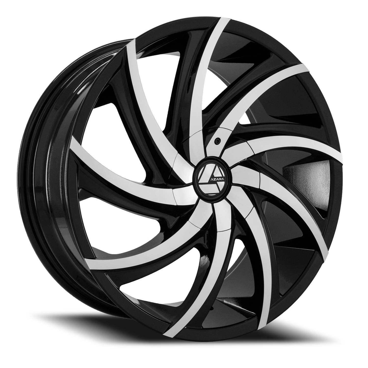 AZARA AZA-503 28X9.5 15 5X115/5X120 GLOSS BLACK & MACHINED