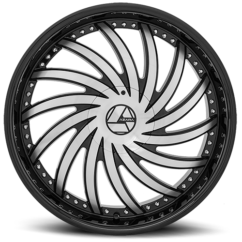 AZARA AZA-508 22X9.5 15 BLANK GLOSS BLACK & MACHINED