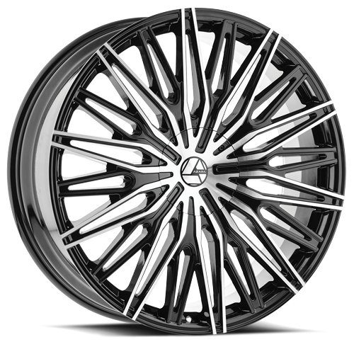 AZARA AZA-522 24X9 25 6X135/6X139.7 GLOSS BLACK & MACHINED