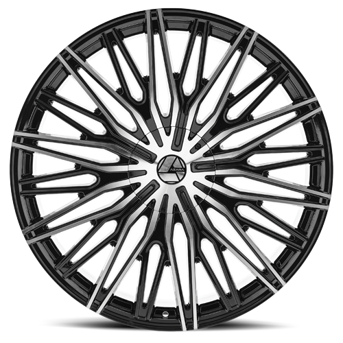 AZARA AZA-522 22X9.5 25 6X135/6X139.7 GLOSS BLACK & MACHINED