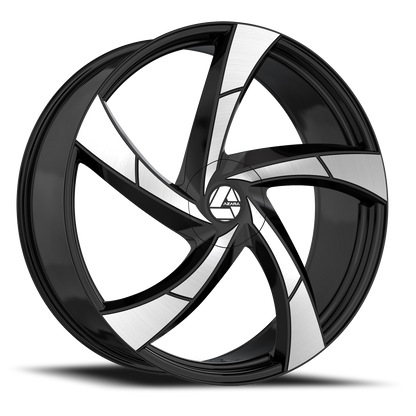 AZARA AZA-524 22X8.5 38 5X114.3/5X120 GLOSS BLACK & MACHINED