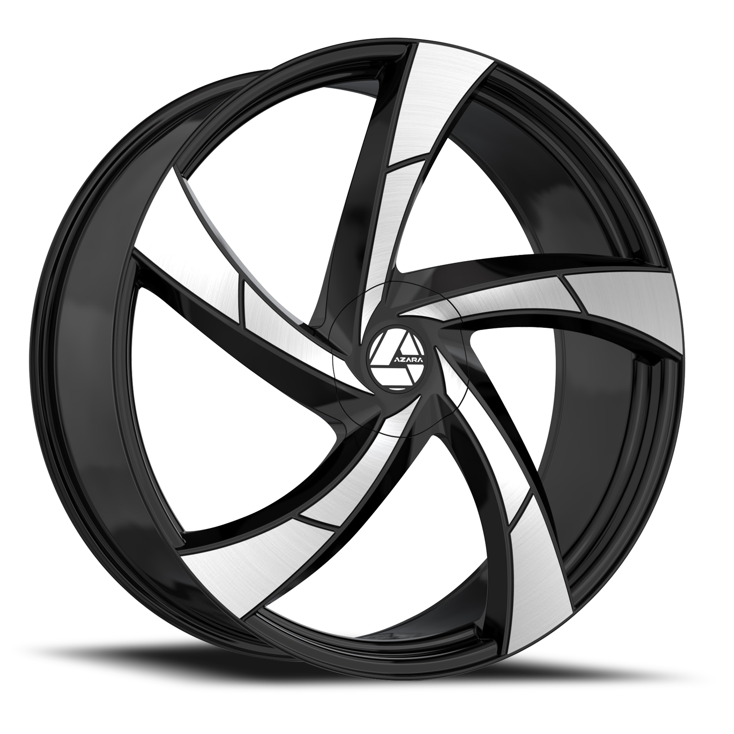AZARA AZA-524 22X9.5 15 5X115/5X120 GLOSS BLACK & MACHINED