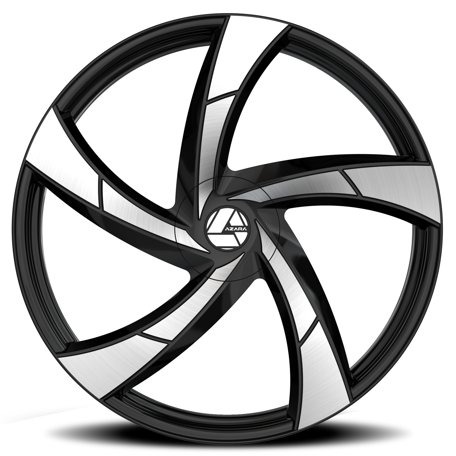 AZARA AZA-524 20X8.5 35 5X114.3/5X120 GLOSS BLACK & MACHINED