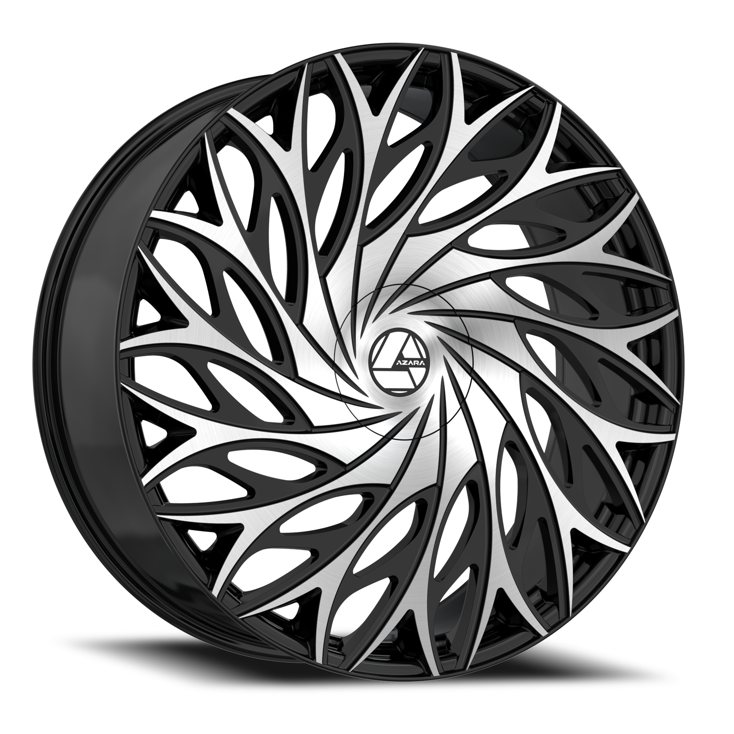 AZARA AZA-525 18X8 35 5X114.3/5X120 GLOSS BLACK & MACHINED