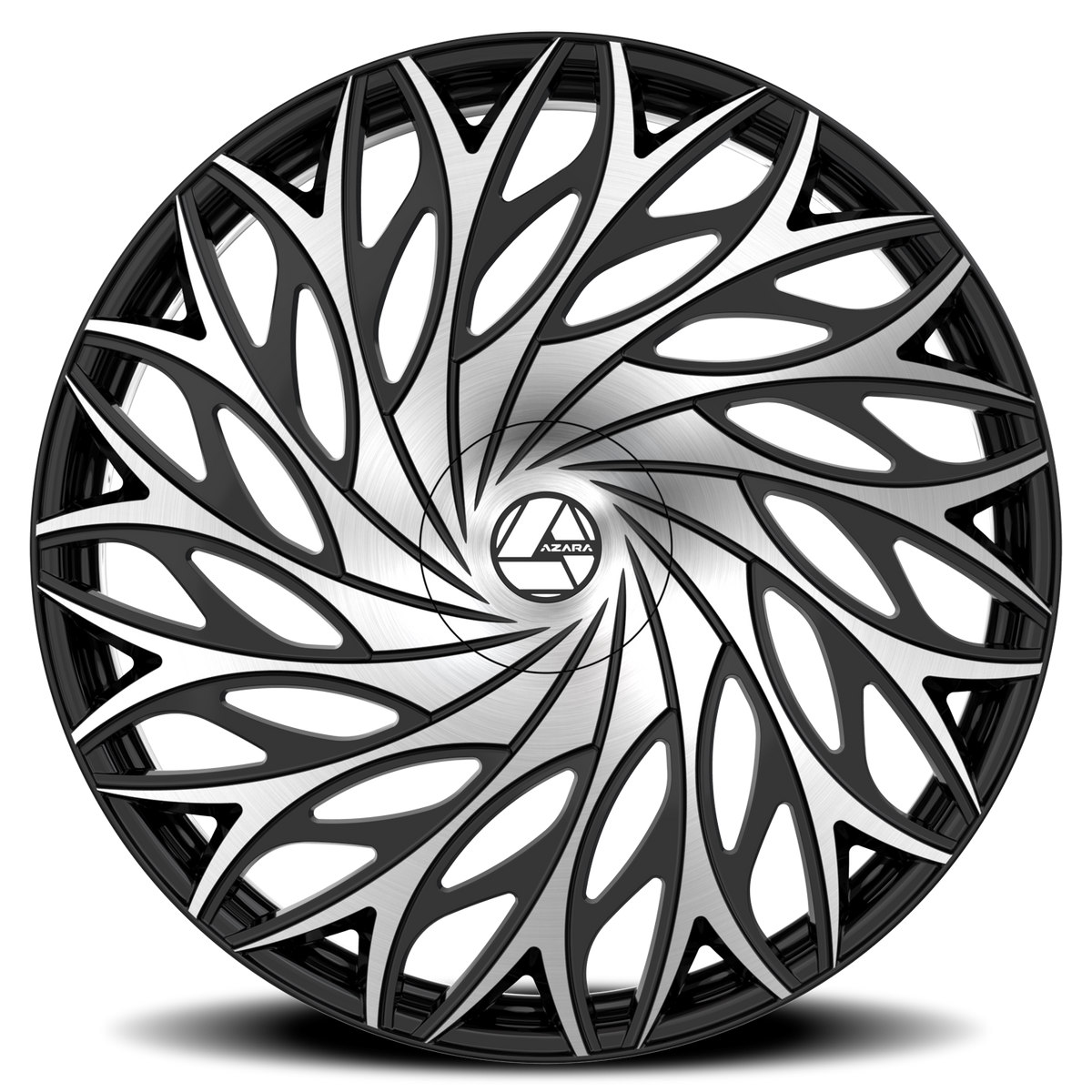 AZARA AZA-525 22X8.5 38 5X114.3/5X120 GLOSS BLACK & MACHINED