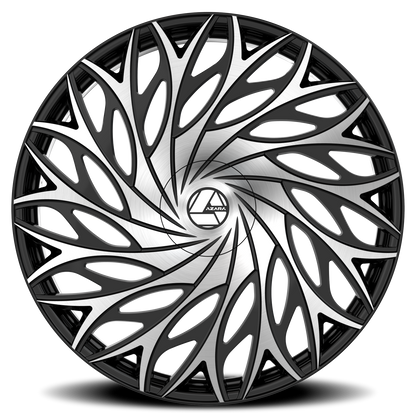 AZARA AZA-525 18X8 35 5X112/5X114.3 GLOSS BLACK & MACHINED