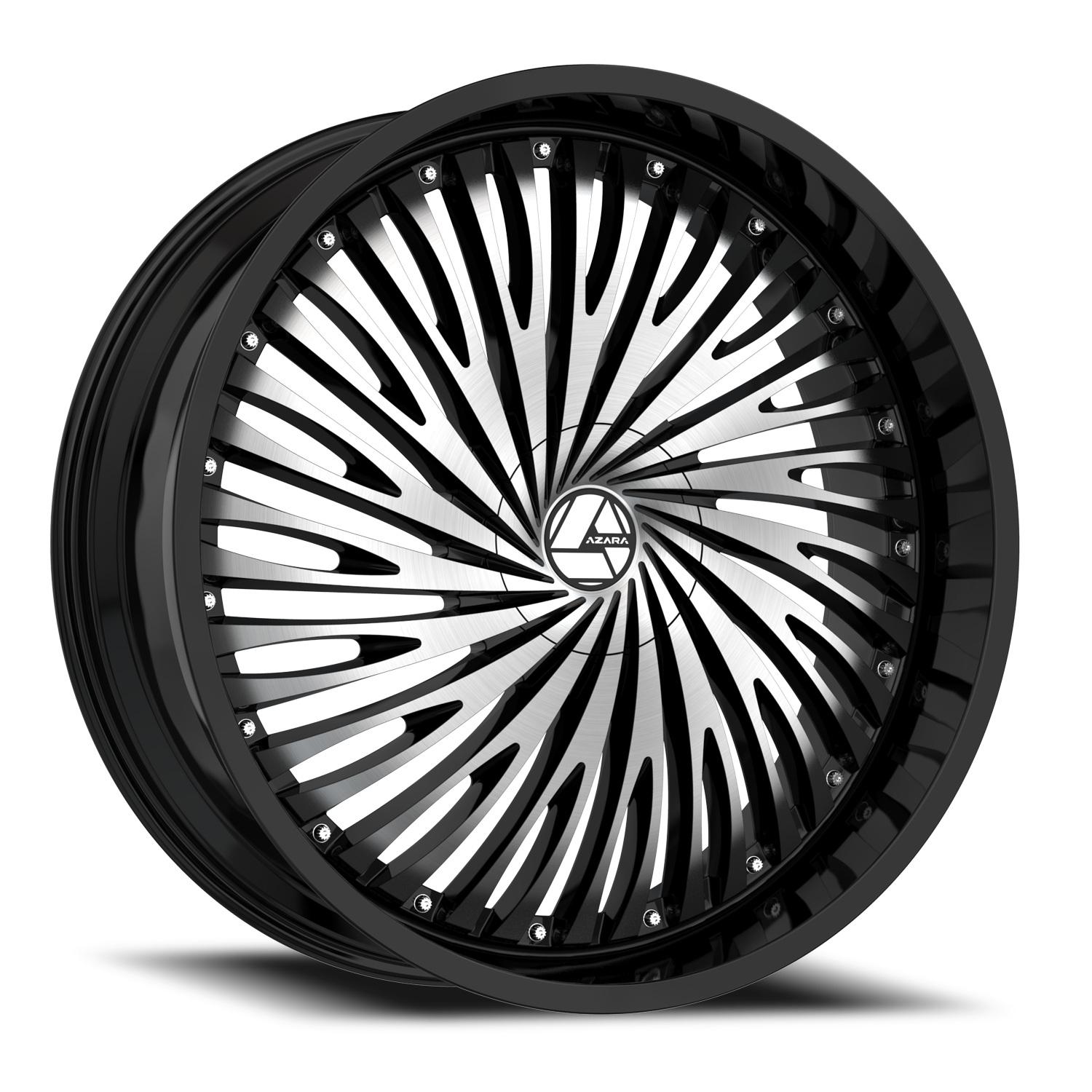 AZARA AZA-526 20X8.5 35 5X108/5X114.3 GLOSS BLACK & MACHINED