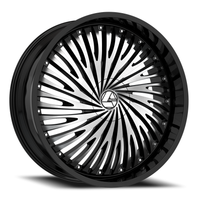 AZARA AZA-526 18X8 35 5X112/5X114.3 GLOSS BLACK & MACHINED