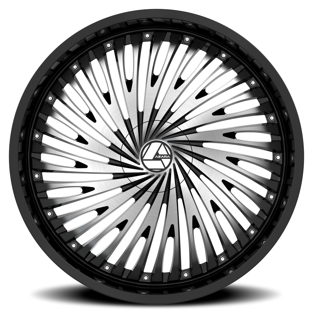 AZARA AZA-526 30X9.5 22 6X135/6X139.7 GLOSS BLACK & MACHINED