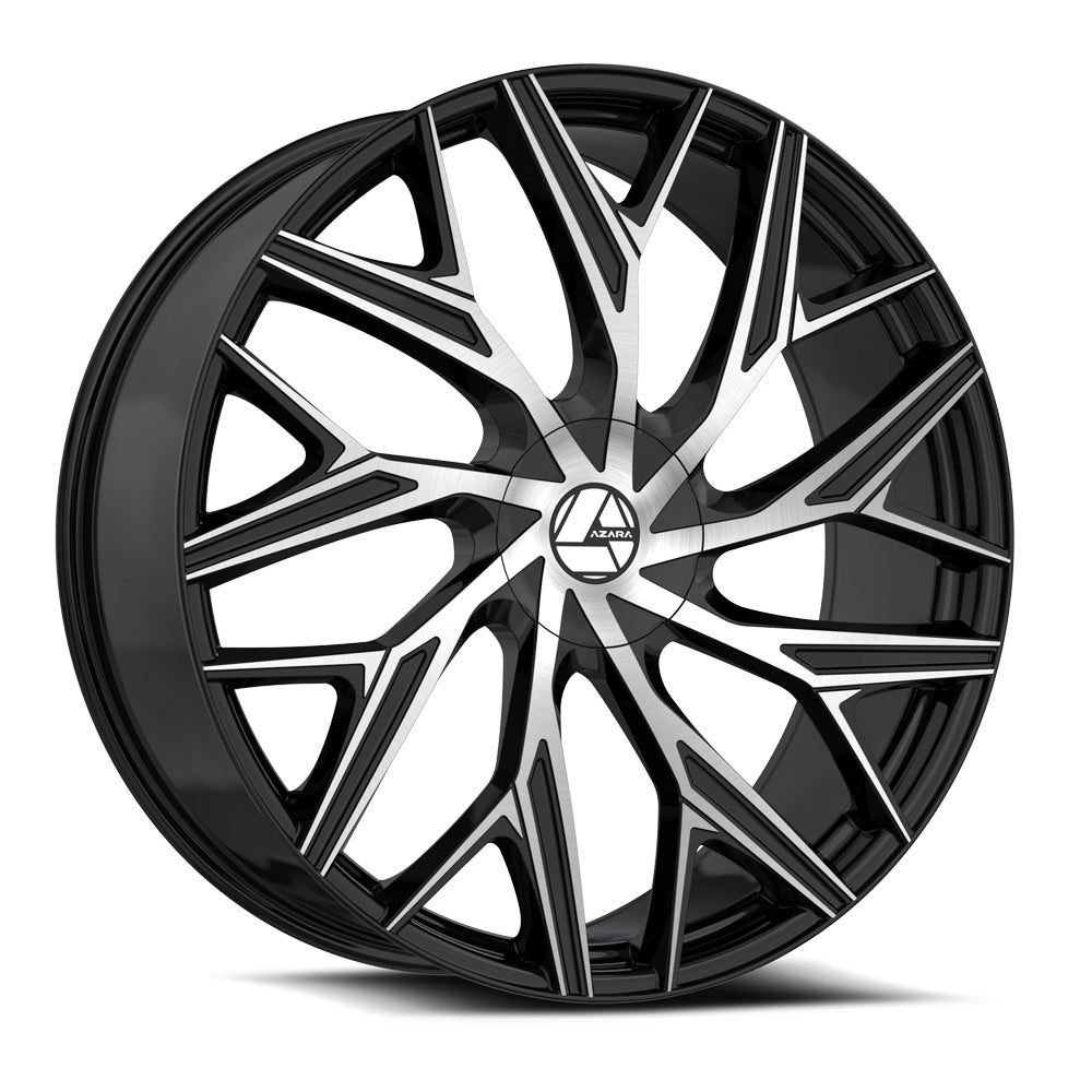 AZARA AZA-527 22X9.5 15 BLANK GLOSS BLACK & MACHINED