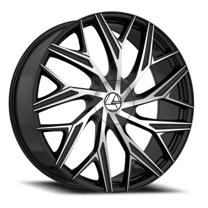 AZARA AZA-527 18X8 35 5X100/5X114.3 GLOSS BLACK & MACHINED