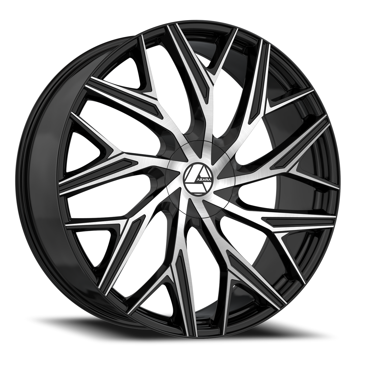 AZARA AZA-527 20X8.5 35 5X108/5X114.3 GLOSS BLACK & MACHINED