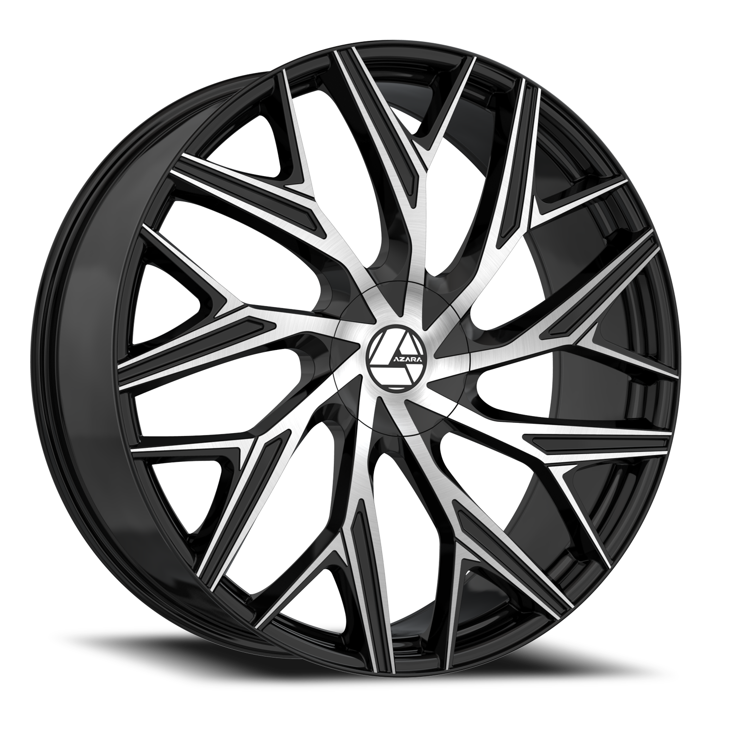 AZARA AZA-527 22X8.5 38 5X114.3/5X120 GLOSS BLACK & MACHINED